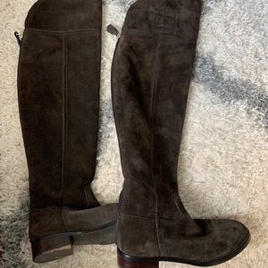 Tory Burch suede over the knee boots.